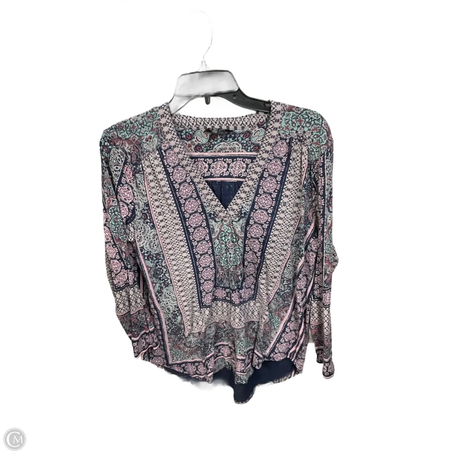 Top Long Sleeve By Lucky Brand In Blue, Size: Xl