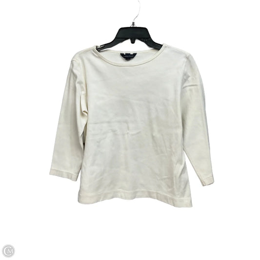 Top Long Sleeve Basic By Lands End In Cream, Size: Mp