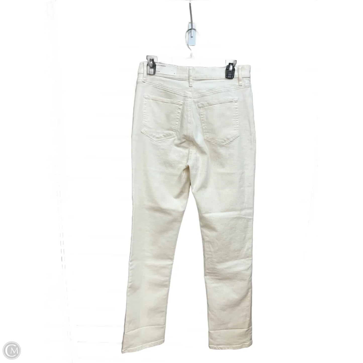 Jeans Straight By Loft In Cream Denim, Size: 6