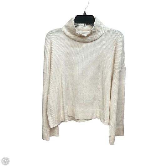 Top Long Sleeve Basic By Loft In Cream, Size: M