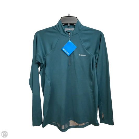 Athletic Top Long Sleeve Collar By Columbia In Green, Size: L