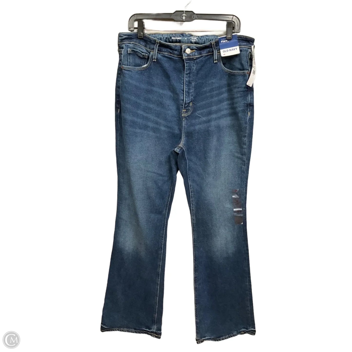 Jeans Flared By Old Navy In Blue Denim, Size: 14