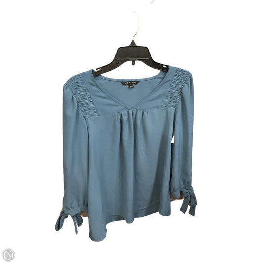 Blouse Long Sleeve By Zac And Rachel In Blue, Size: S