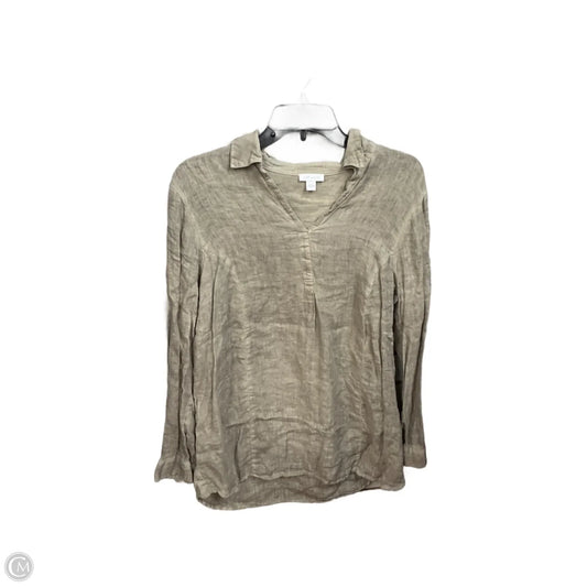 Tunic Long Sleeve By J. Jill In Green & Grey, Size: M