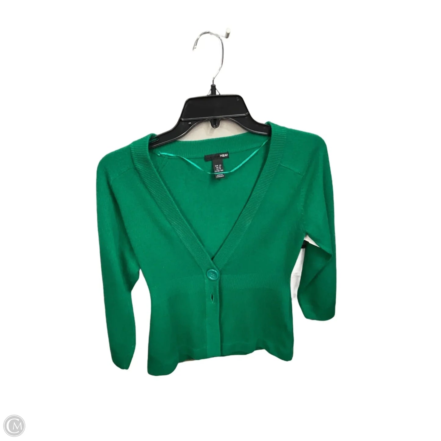 Cardigan By H&m In Green, Size: Xs