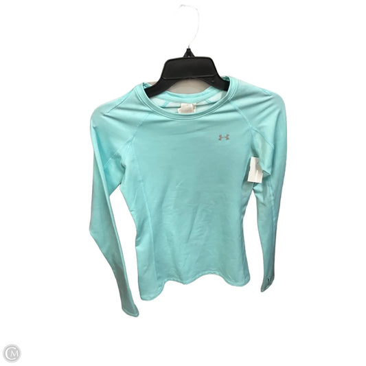 Athletic Top Long Sleeve Crewneck By Under Armour In Aqua, Size: Xs