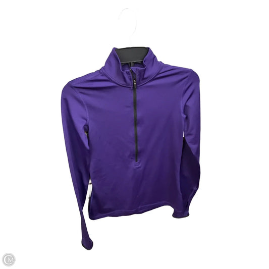Athletic Top Long Sleeve Crewneck By Nike Apparel In Purple, Size: S
