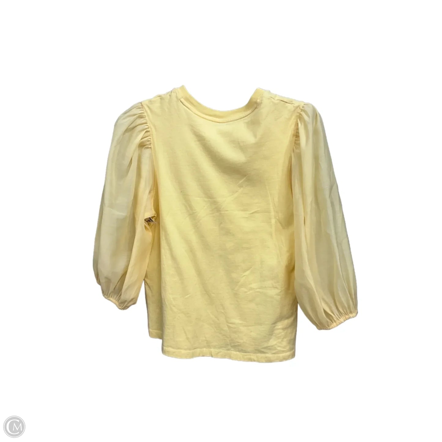 Top 3/4 Sleeve Basic By Levis In Yellow, Size: S