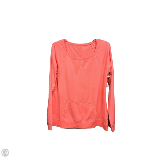 Athletic Top Long Sleeve Crewneck By Tek Gear In Pink, Size: L