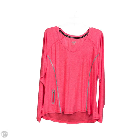 Athletic Top Long Sleeve Crewneck By Avia In Pink, Size: Xxl