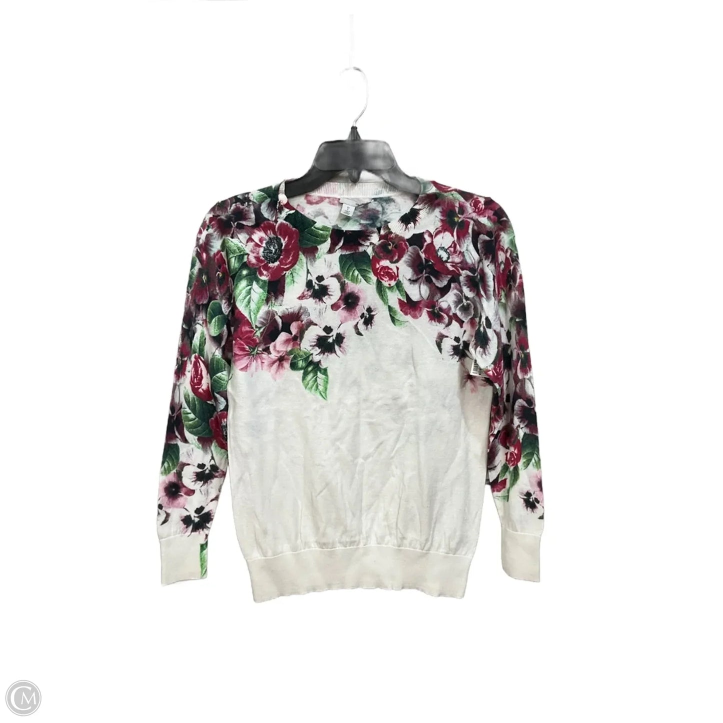 Top Long Sleeve By Halogen In Floral Print, Size: Xsp