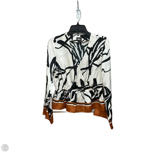 Blouse Long Sleeve By Inc In Multi-colored, Size: Mp