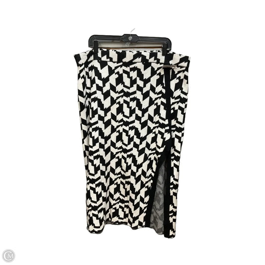 Skirt Midi By Future Collective In Black & White, Size: 16