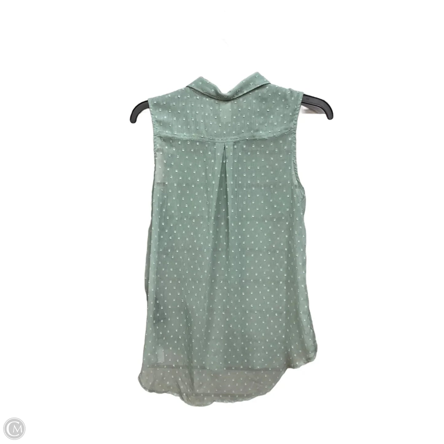 Blouse Sleeveless By H&m In Green, Size: Xs