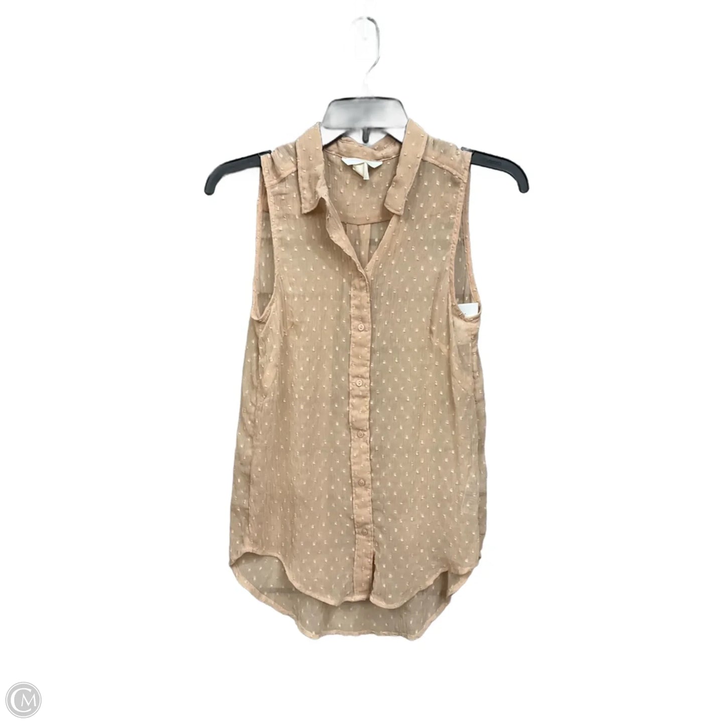 Blouse Sleeveless By H&m In Beige, Size: Xs