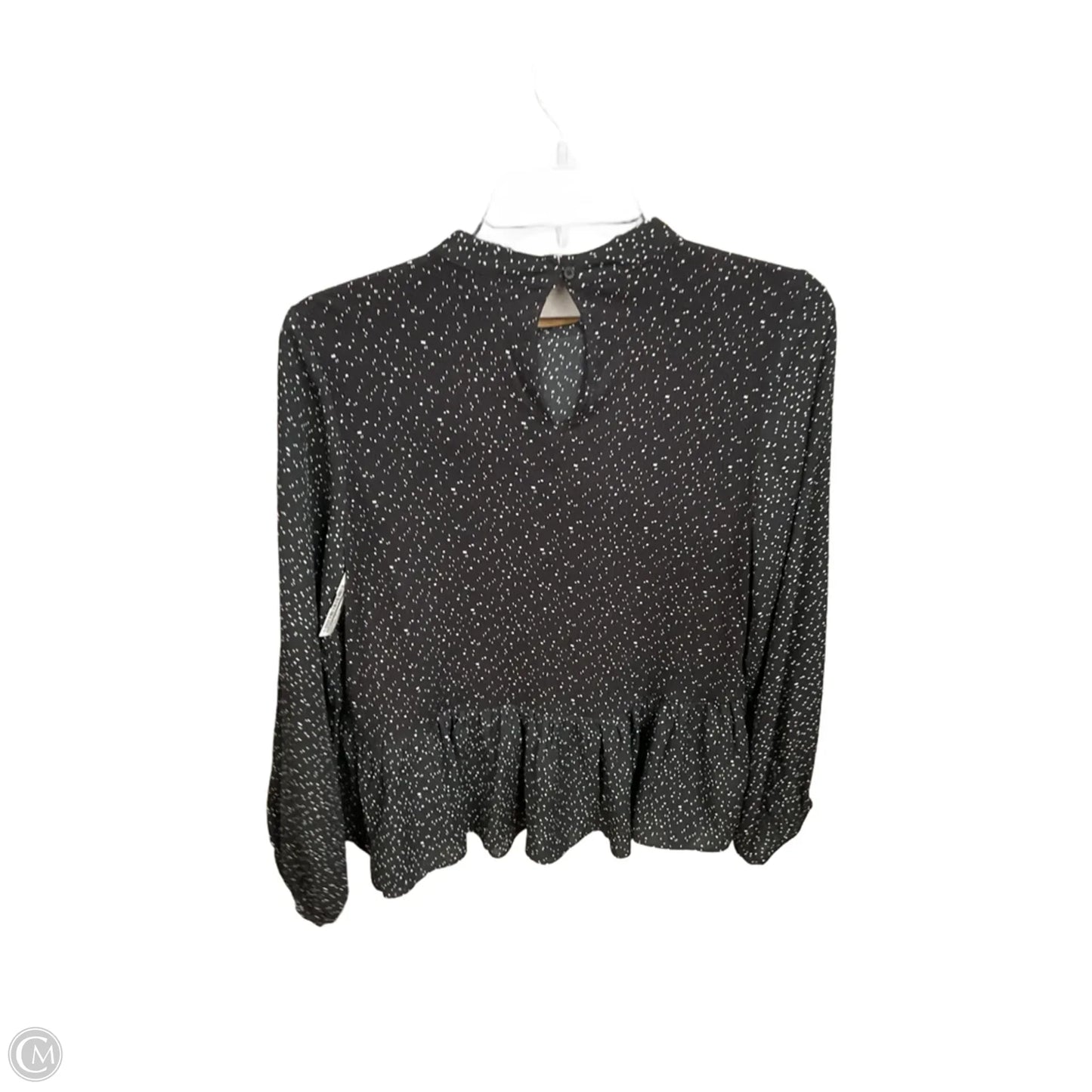 Blouse Long Sleeve By Loft In Black & White, Size: Sp