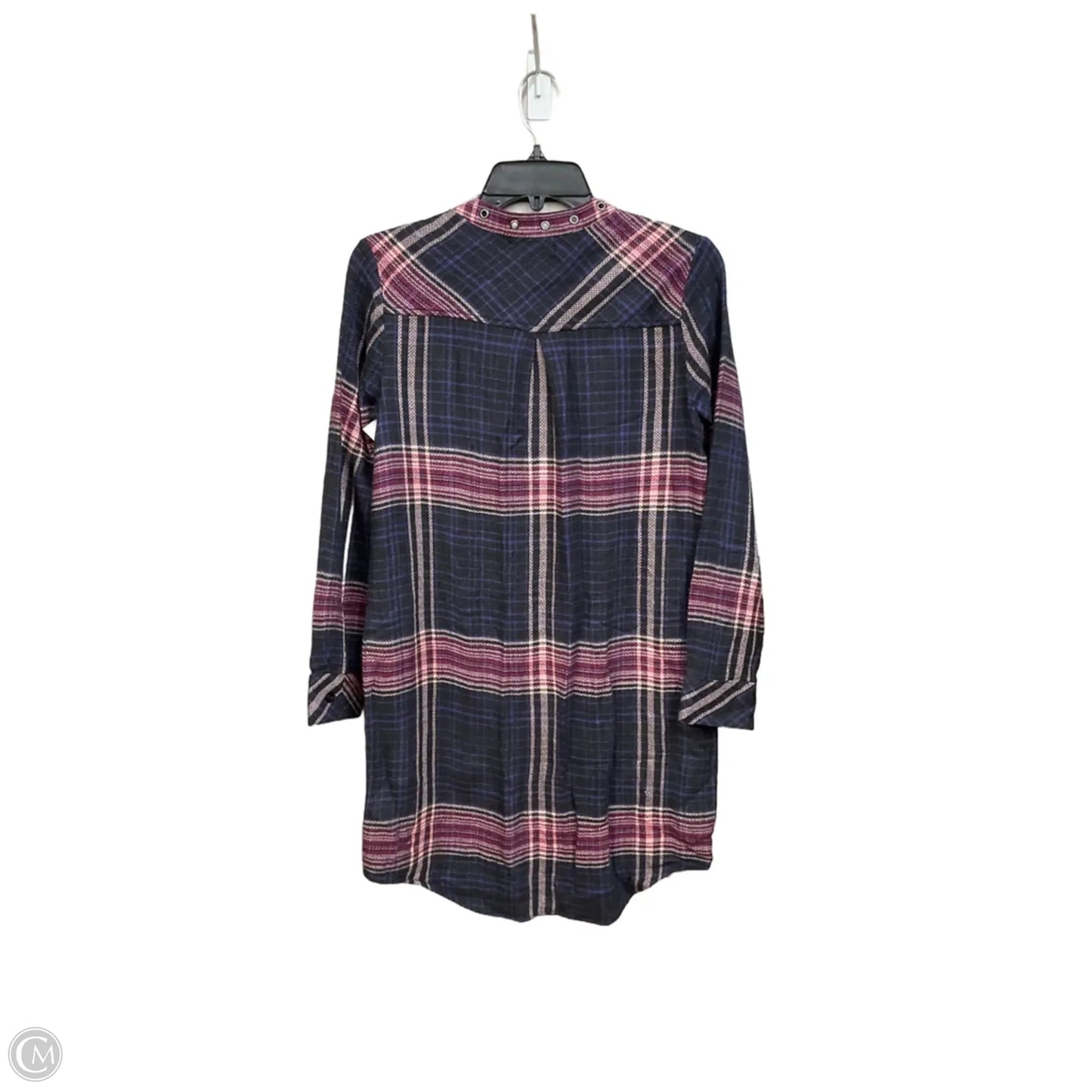 Tunic Long Sleeve By Cloth & Stone In Plaid Pattern, Size: S