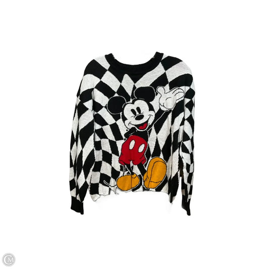 Sweater By Disney In Black & White, Size: L