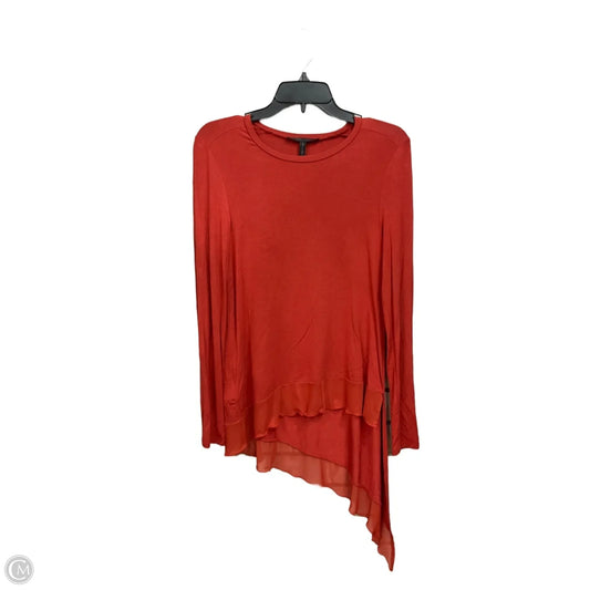 Tunic Long Sleeve By Bcbgmaxazria In Orange, Size: S