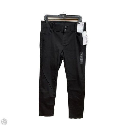 Jeans Straight By Nine West Apparel In Black Denim, Size: 12