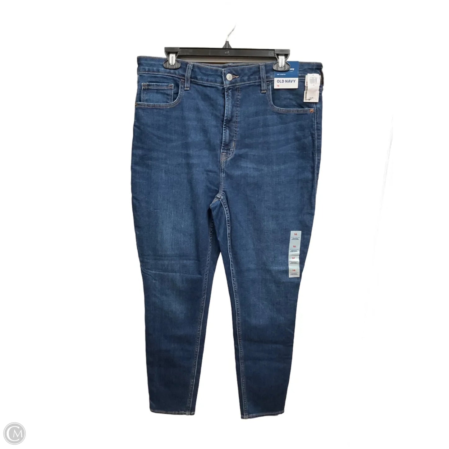 Jeans Skinny By Old Navy In Blue Denim, Size: 16
