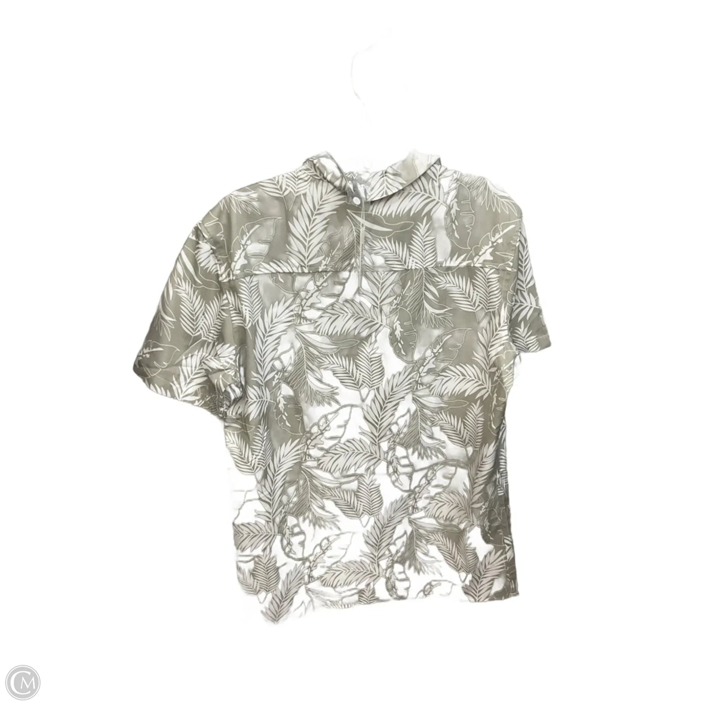Blouse Short Sleeve By Clothes Mentor In Tropical Print, Size: M