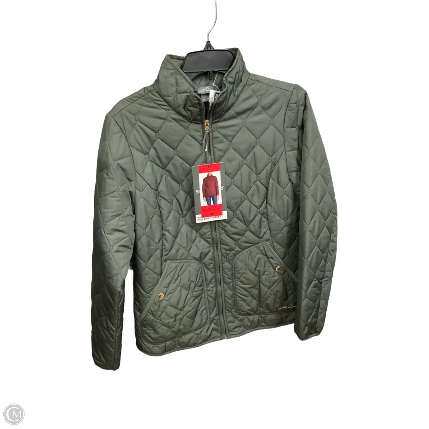 Jacket Puffer & Quilted By Eddie Bauer In Green, Size: M