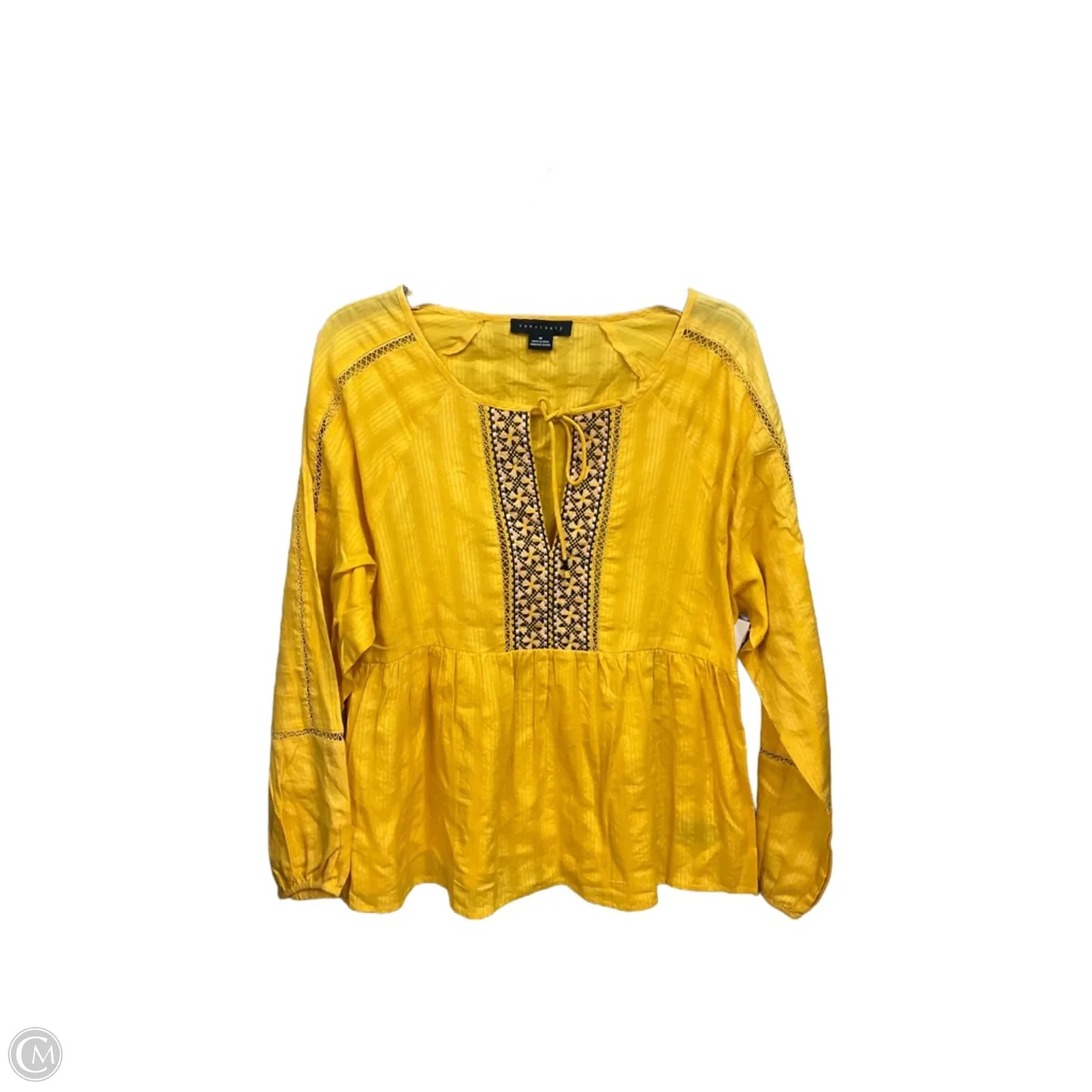 Top Long Sleeve Basic By Sanctuary In Yellow, Size: M