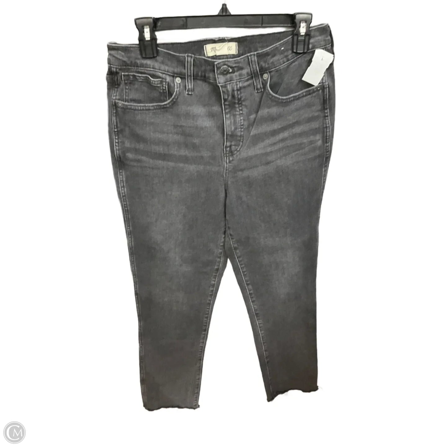 Jeans Cropped By Madewell In Black Denim, Size: 6l