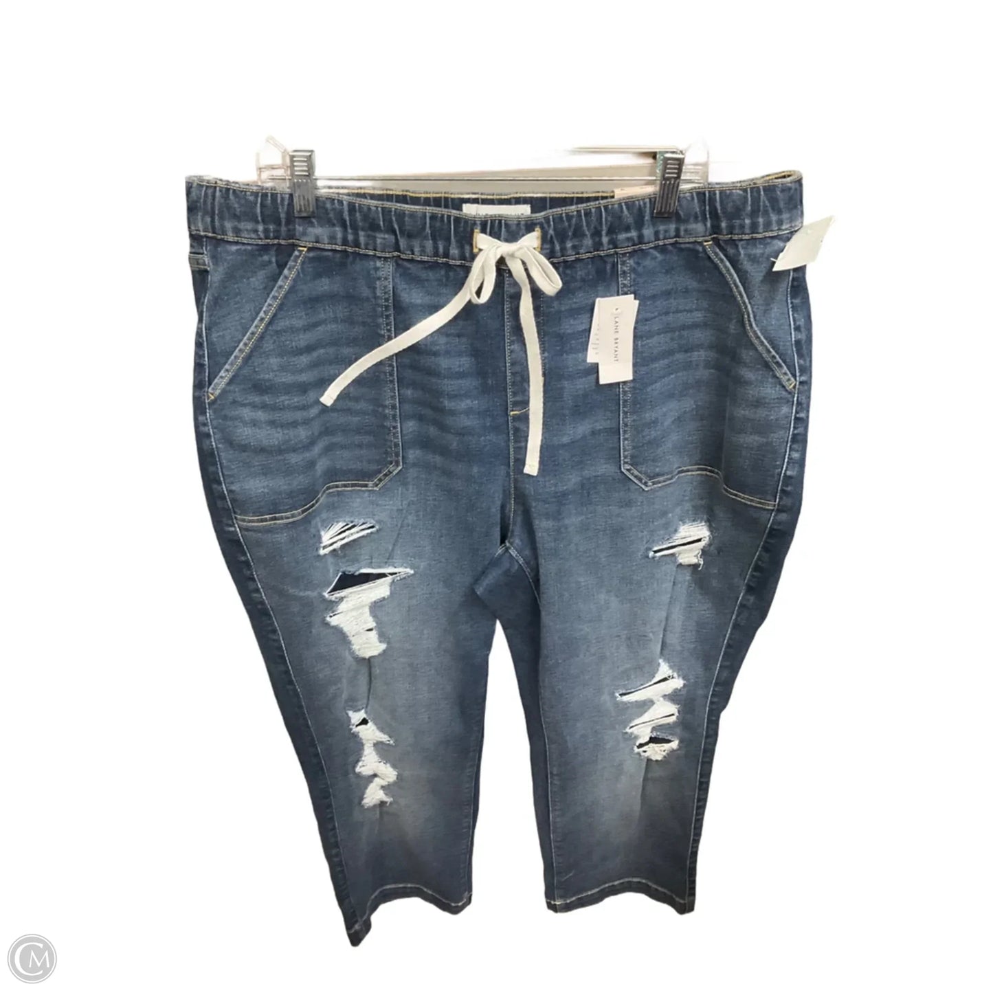 Jeans Straight By Lane Bryant In Blue Denim, Size: 18