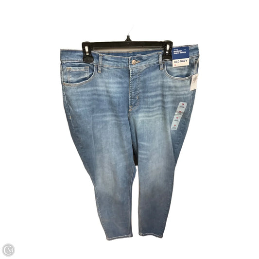 Jeans Skinny By Old Navy In Blue Denim, Size: 16