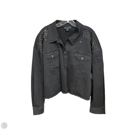 Jacket Denim By Inc In Black Denim, Size: Xxl