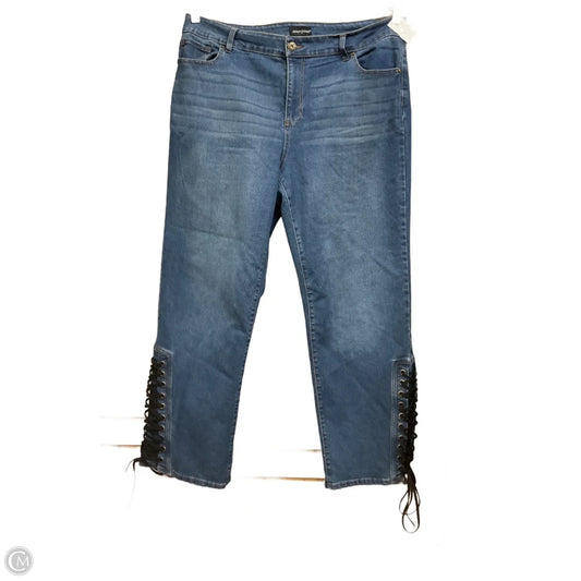 Jeans Straight By Ashley Stewart In Blue Denim, Size: 20