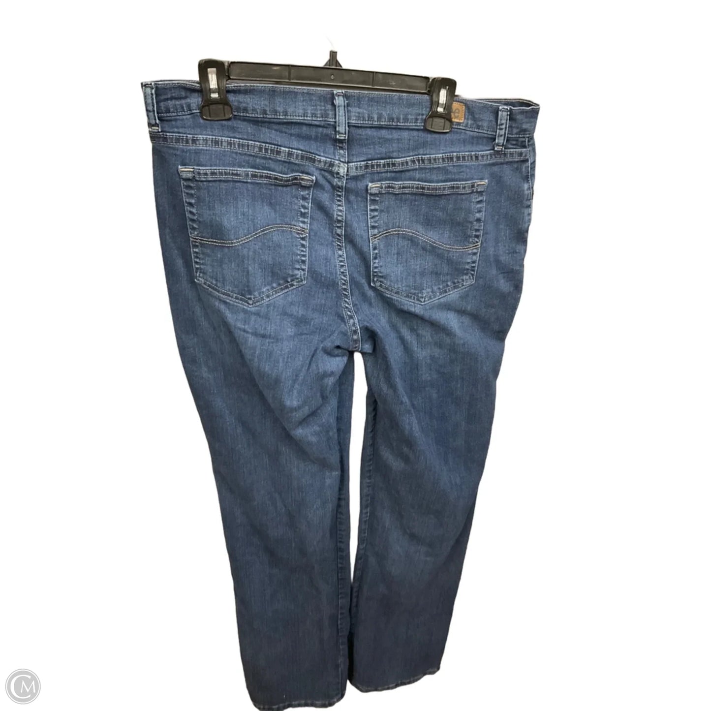 Jeans Straight By Lee In Blue Denim, Size: 16l
