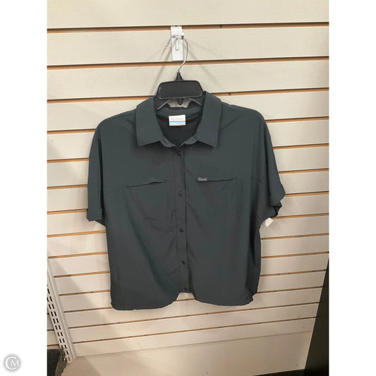Athletic Top Short Sleeve By Columbia In Black, Size: L