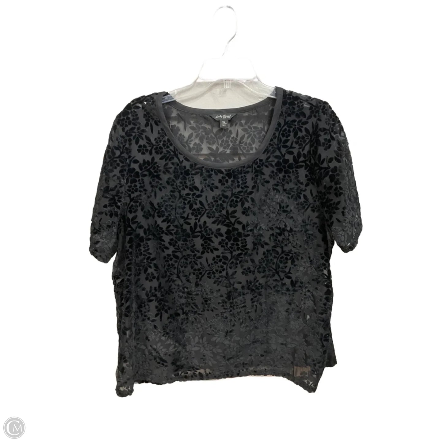 Top Short Sleeve Basic By Lucky Brand In Black, Size: Xl