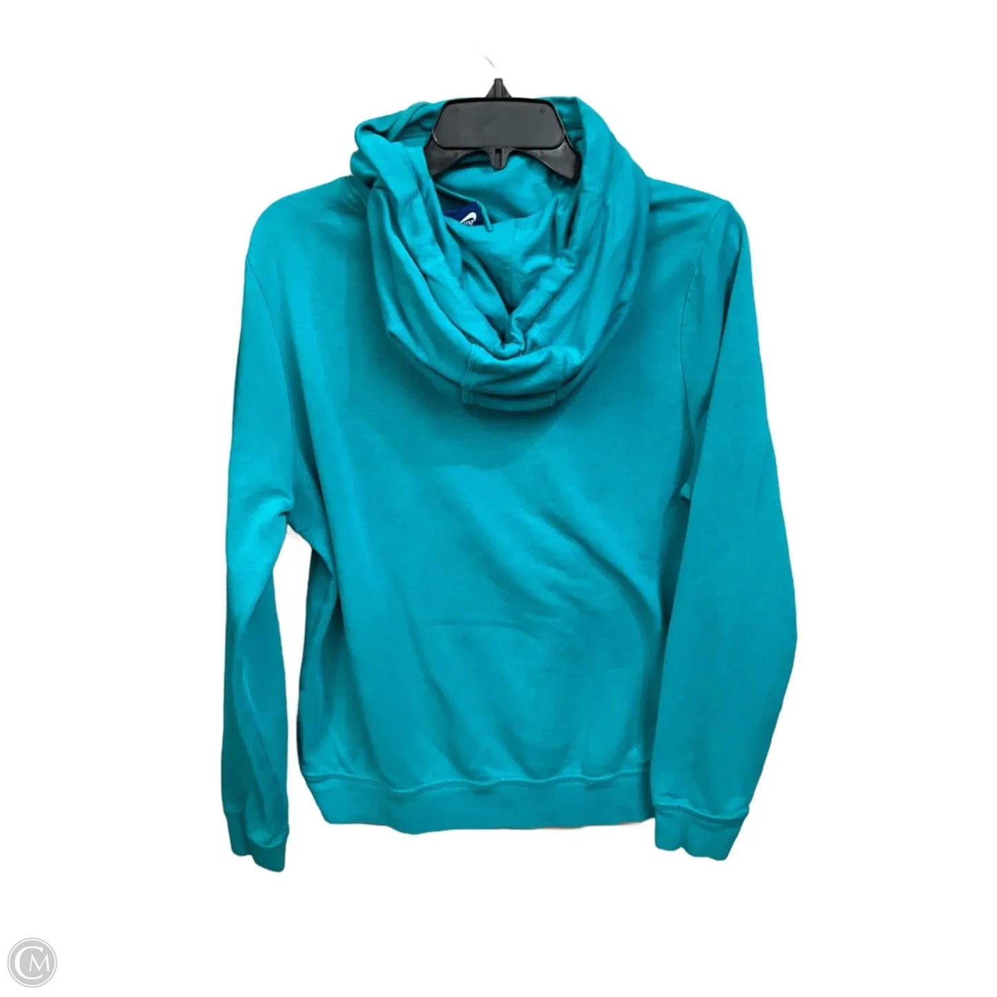 Athletic Sweatshirt Hoodie By Nike Apparel In Teal, Size: M