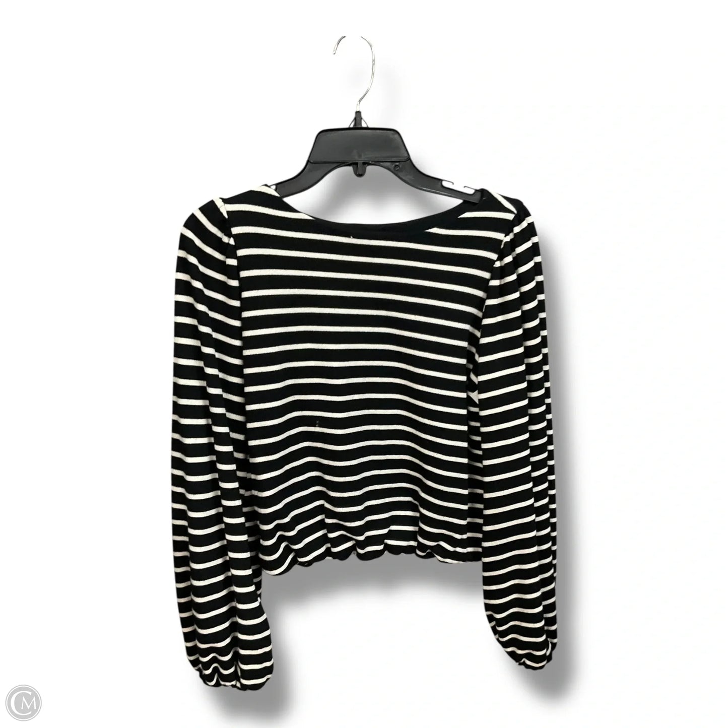 Top Long Sleeve By Karen Kane In Black & White, Size: S