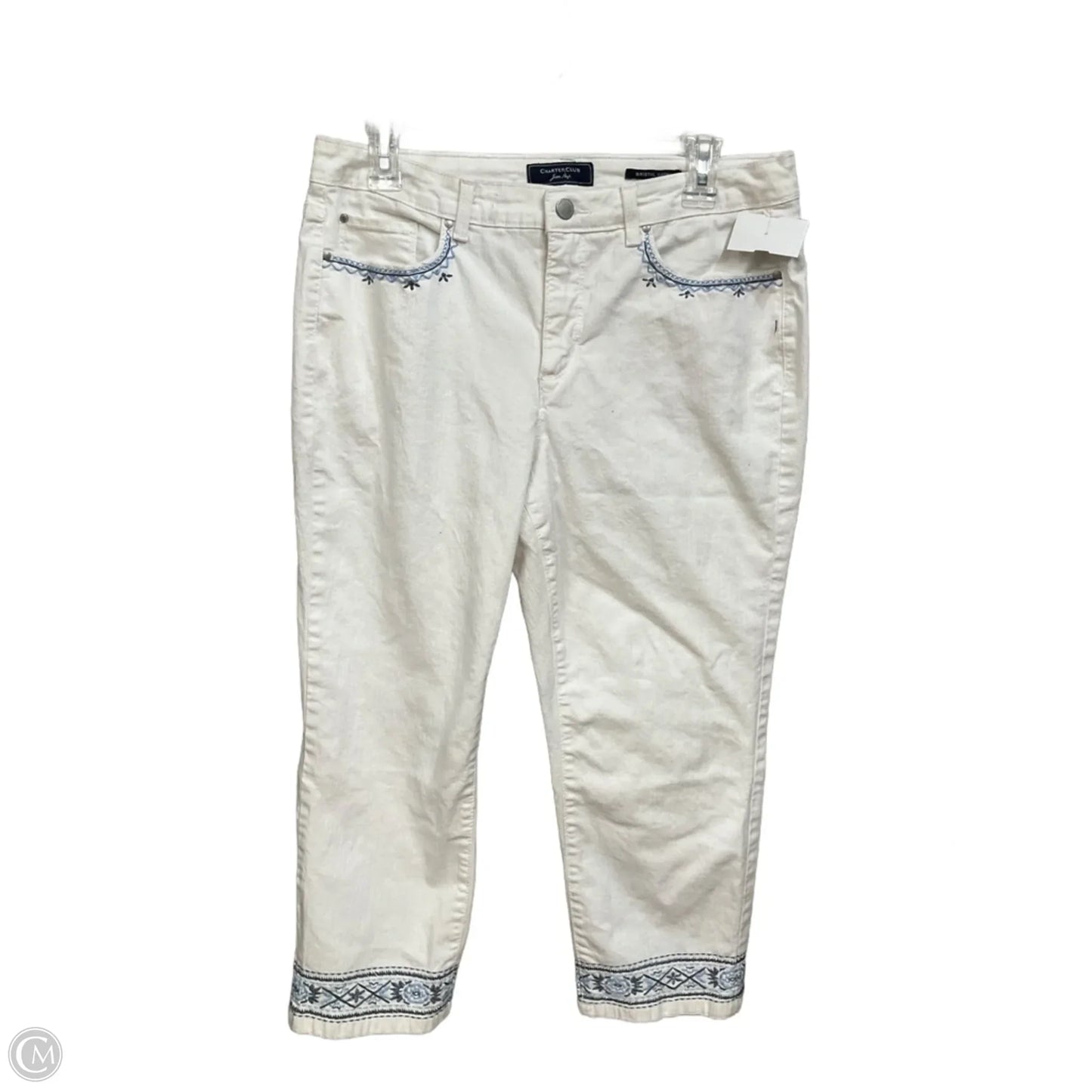 Capris By Charter Club In White, Size: 12