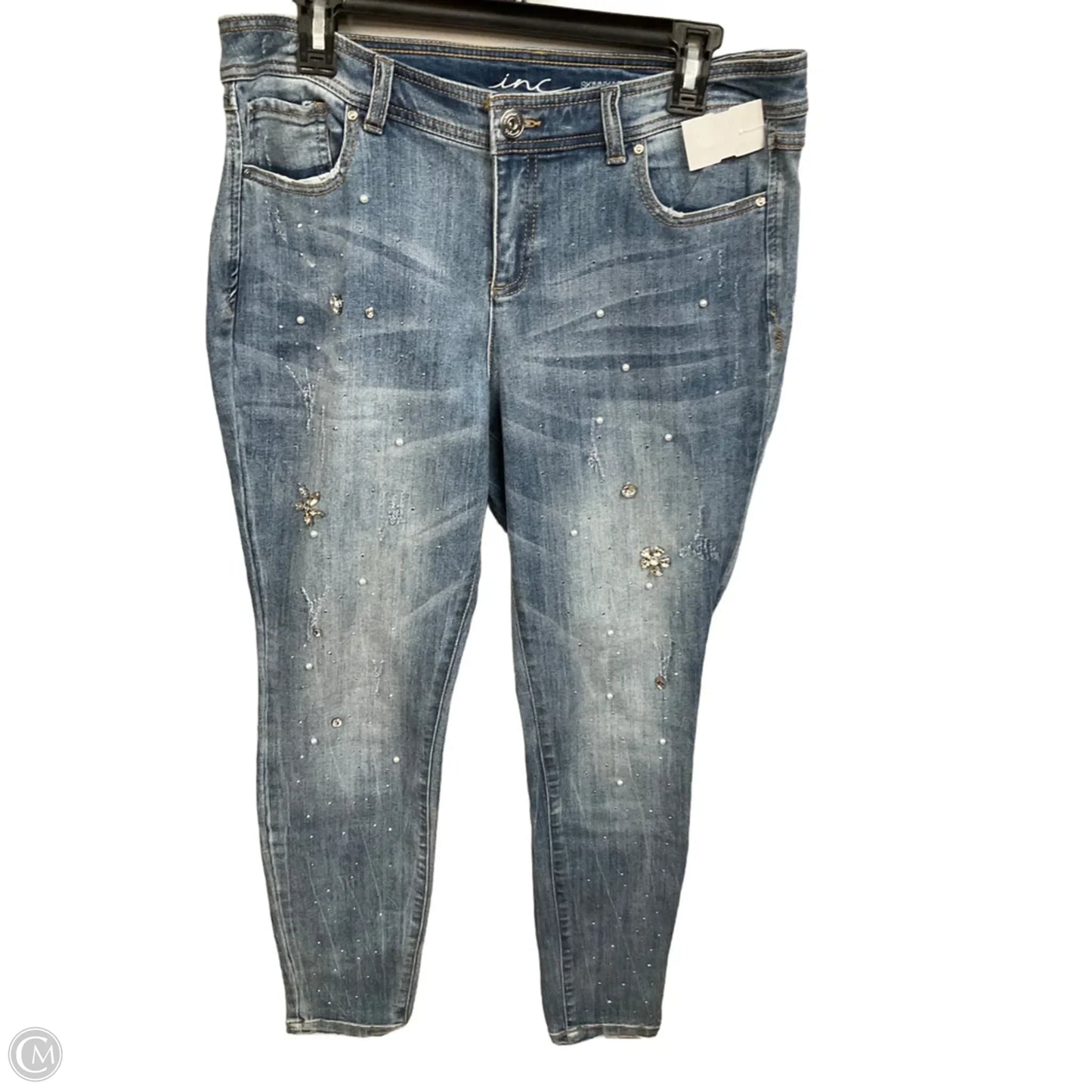 Jeans Skinny By Inc In Blue Denim, Size: 10