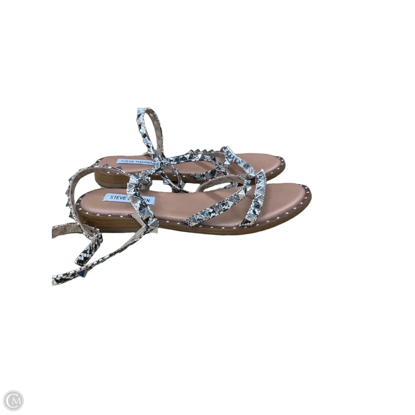 Sandals Flats By Steve Madden In Snakeskin Print, Size: 7.5