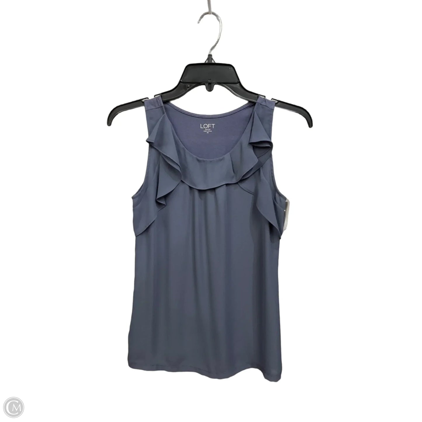 Top Sleeveless By Loft In Grey, Size: Xs