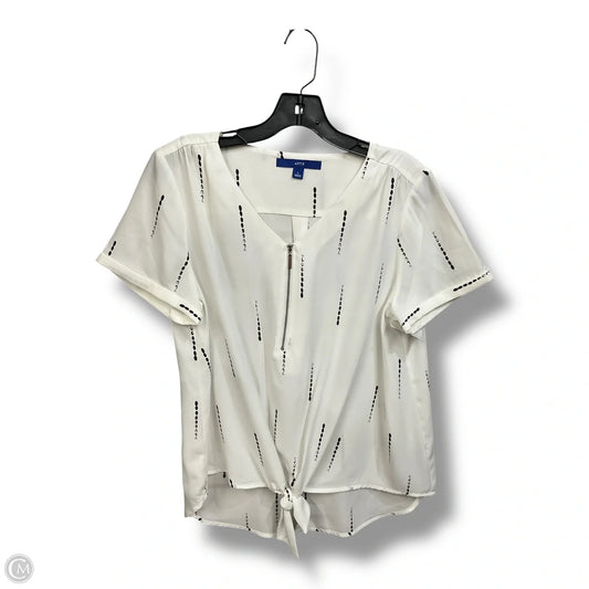 Top Short Sleeve By Apt 9 In White, Size: L