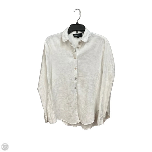 Blouse Long Sleeve By Jones New York In White, Size: S