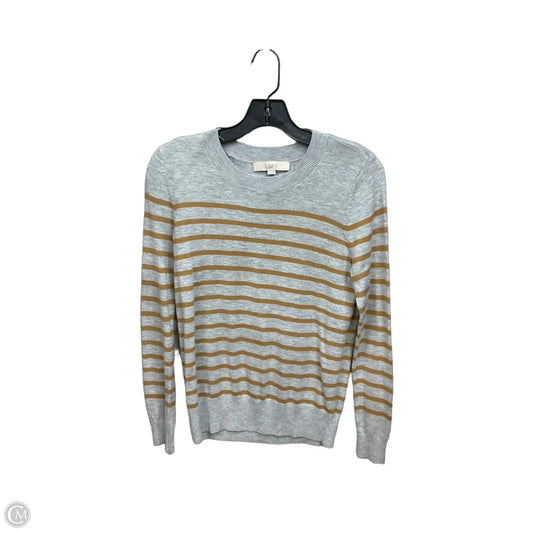 Top Long Sleeve By Loft In Grey, Size: M