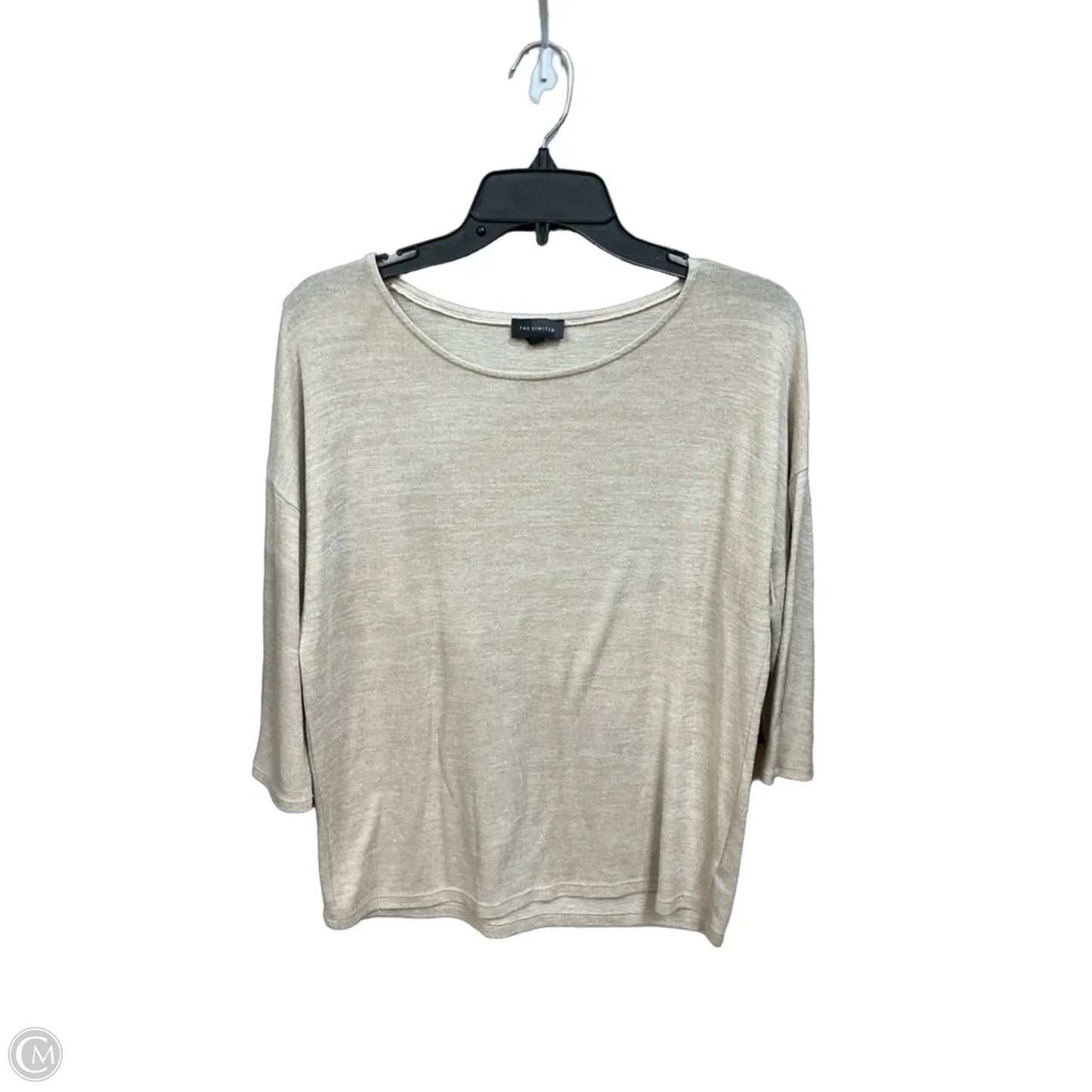 Top 3/4 Sleeve Basic By Limited In Beige, Size: M