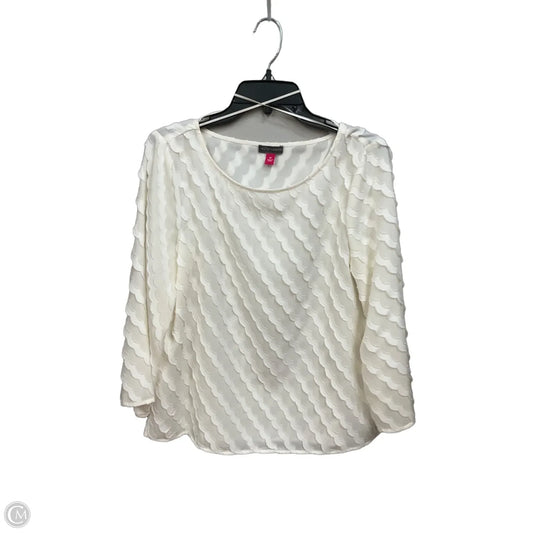 Top Long Sleeve By Vince Camuto In Cream, Size: M