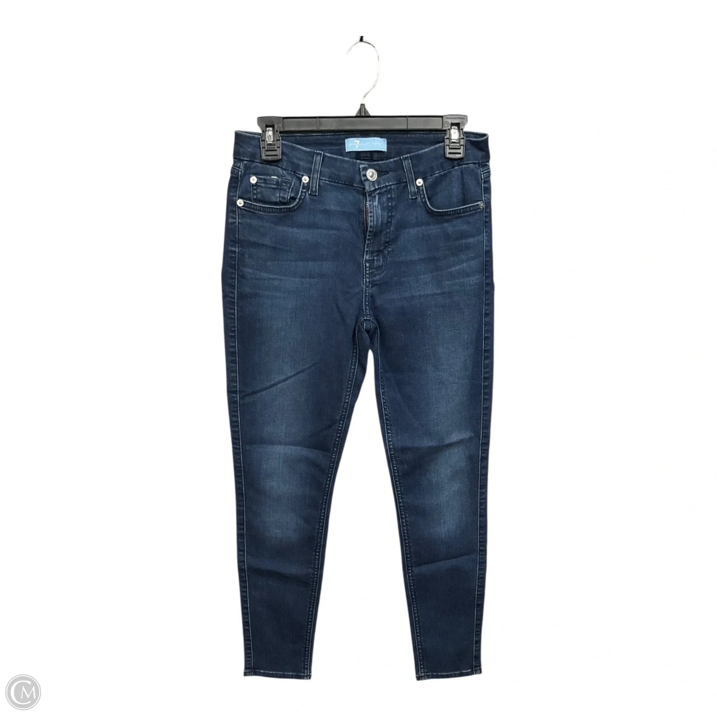 Jeans Skinny By 7 For All Mankind In Blue Denim, Size: 6