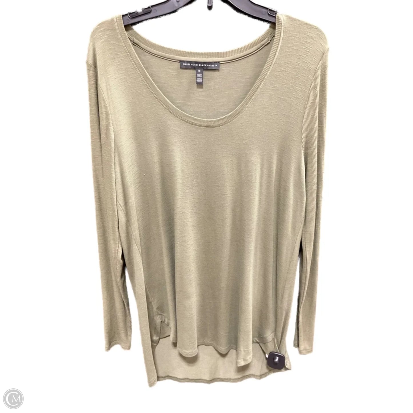 Top Long Sleeve Basic By White House Black Market In Green, Size: M