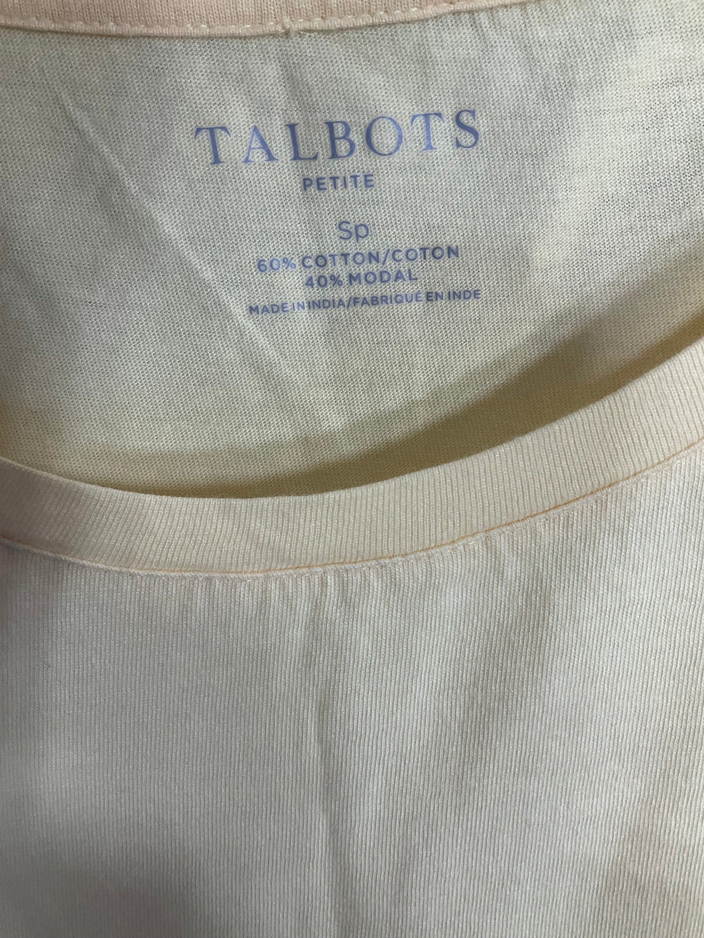 Yellow Top Short Sleeve Talbots, Size S